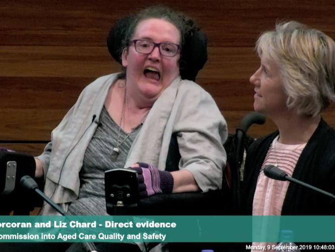 Lisa Corcoran gave evidence to the Commission about her struggle with living in aged care as a young person with a disability [Source: ACRC]