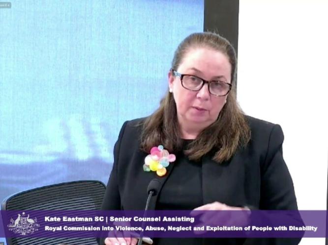 Counsel Assisting Kate Eastman SC grilled Department of Health official over disability resident de-prioritisation in vaccine rollout [Source: Supplied]