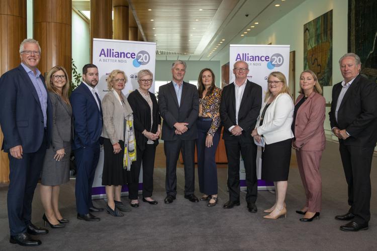 Alliance20 members at the launch in Canberra on Tuesday 23 October [Source: Life Without Barriers]