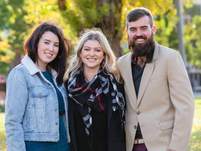 Peer Mentor Laura McMahon, Psychologist Ashlee Raymond and Peer Mentor Lachlan Miller [Source: Supplied]