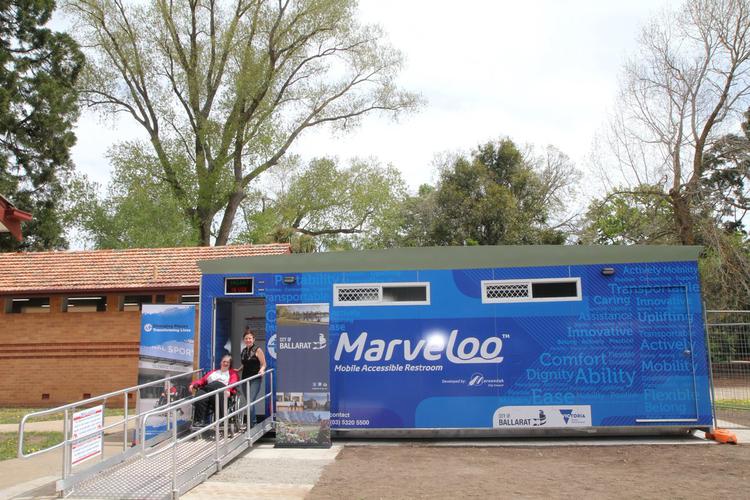 The Marveloo will have a semi-permanent position at both the Lake Wendouree North Gardens and Mars Stadium in Ballarat [Source: City of Ballarat]