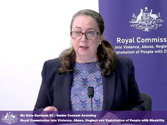 Senior Counsel Assisting the Disability Royal Commission Kate Eastman SC says preventing violence against women with disability will require systemic change. [Source: Disability Royal Commission]