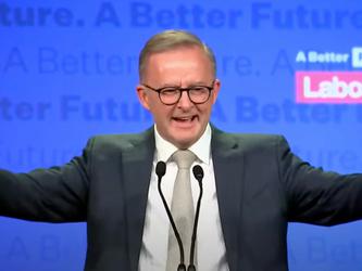 Anthony Albanese made a victory speech on the weekend before being sworn in as Prime Minister today.[Source: ABC Live]