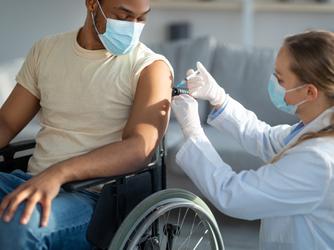 Mandatory vaccinations for disability workers are currently in discussion following the announcement that all aged care workers will be required to receive the COVID-19 vaccine. [Image: Shutterstock]
