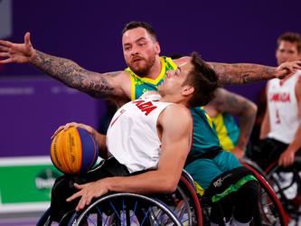 Luke Pople was part of the debut team for the 3x3 men's wheelchair basketball for Australia. [Source: Commonwealth Games Australia]