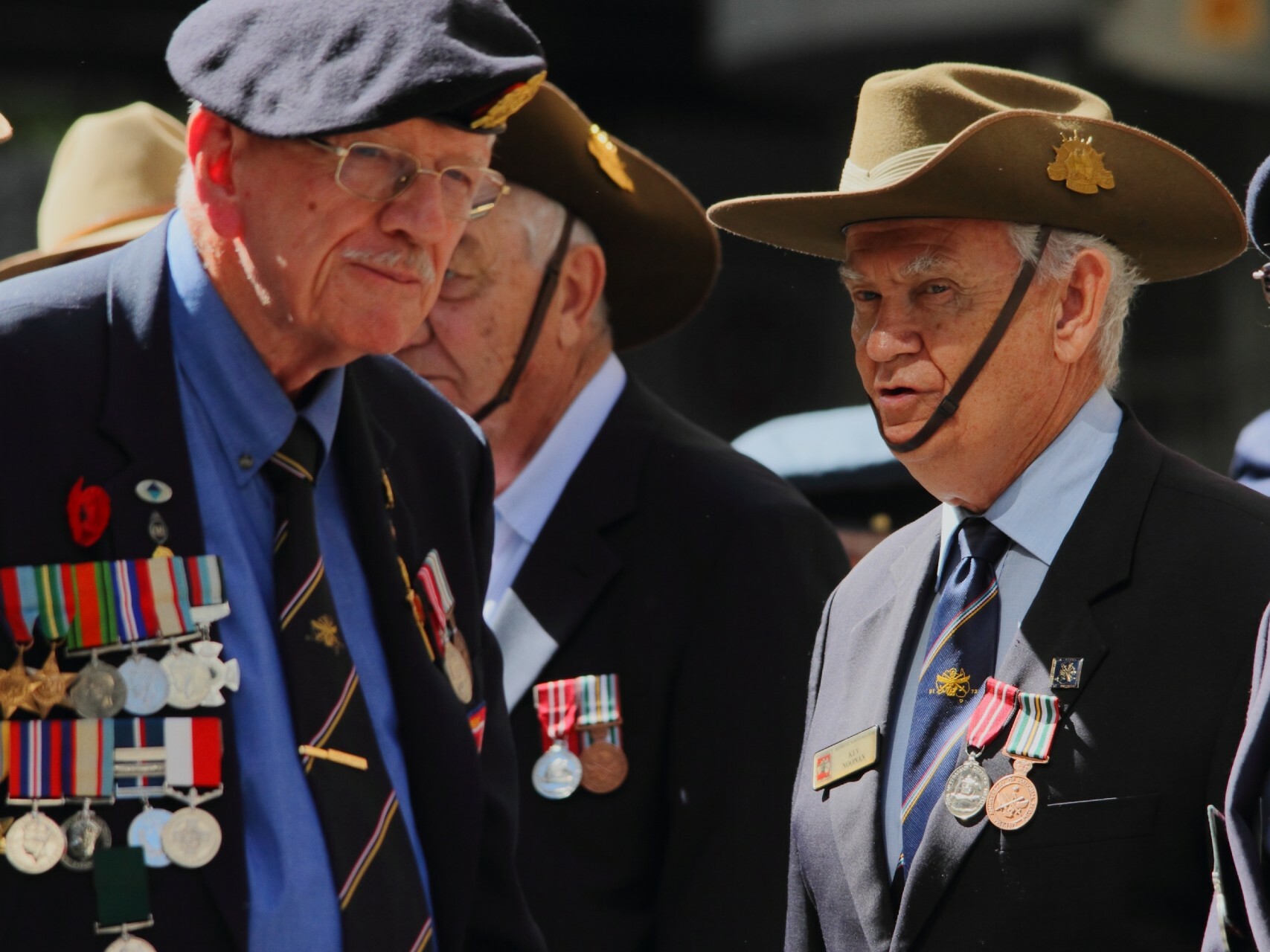 Veterans at an Australian ANZAC Day commemoration event