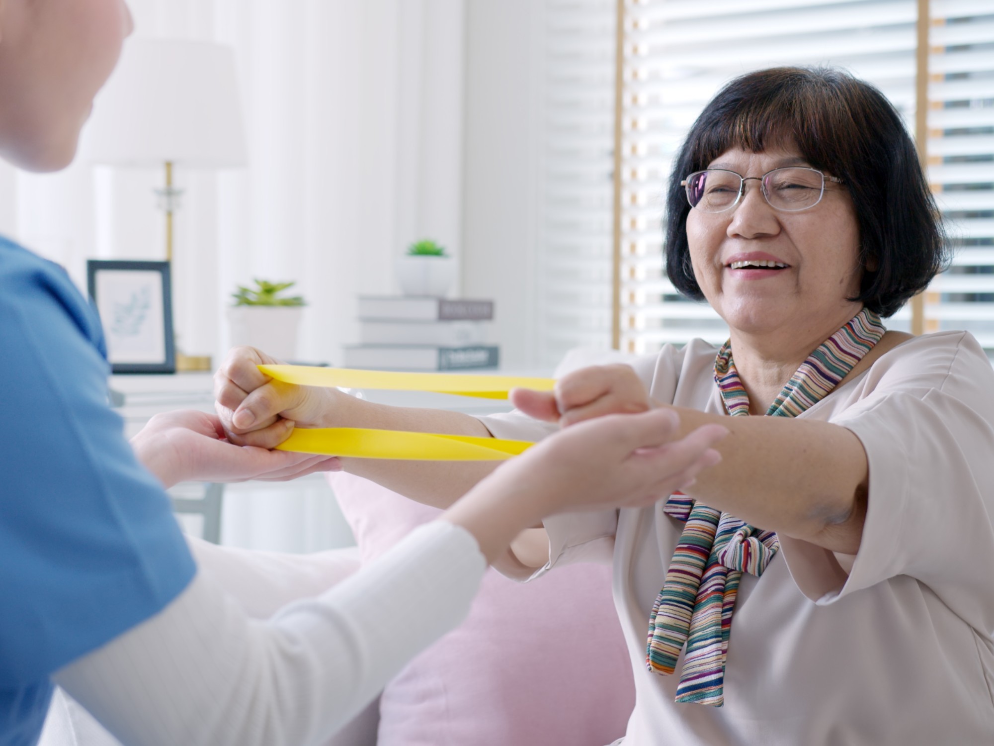 Older person getting allied health assistance