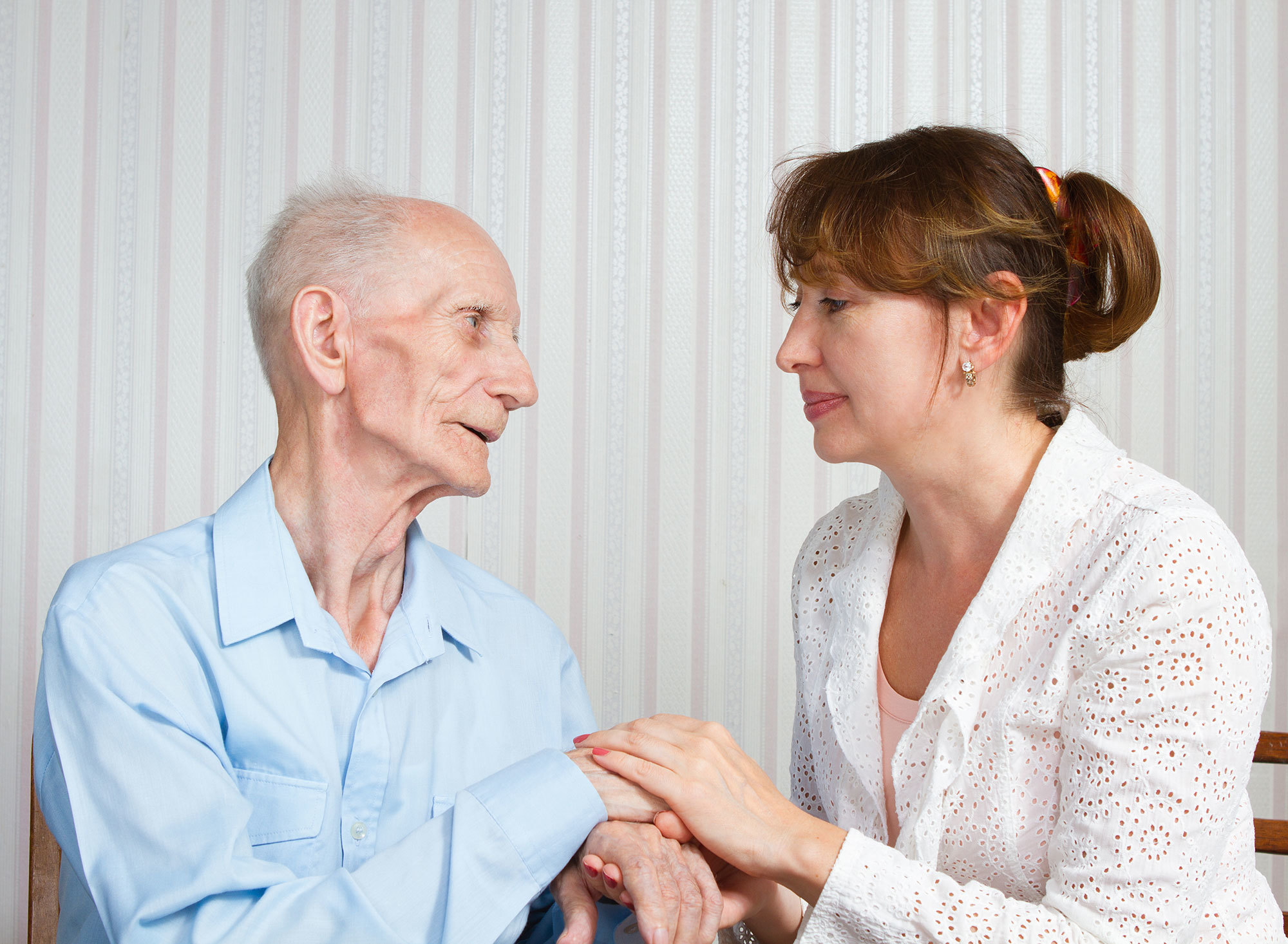 Older person with their social support worker